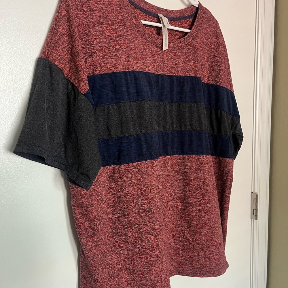 FP Movement by Free People Pink, Navy, and Black Short Sleeve Tee